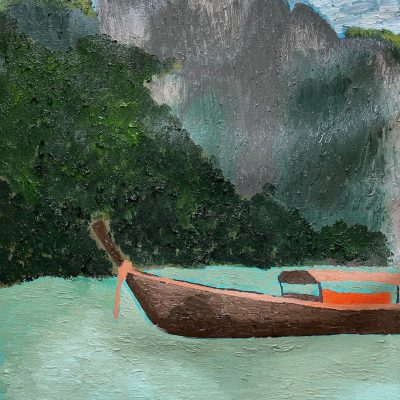 A Long-Tail Boat (Ruea Hang Yao) on the Phi Phi Islands - Thailand