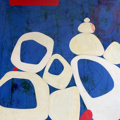Safe Harbor original abstract painting blue